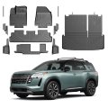 Pathfinder Floor Mats Car For Nissan 8 Seats 2022-2026 All Weather Full Set Cargo Liner With Backrest Mat And Door Sill Guards 