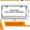 Makoroni Devon Rex Cat Pets Chrome Metal License Plate Frame Tag Holder L17