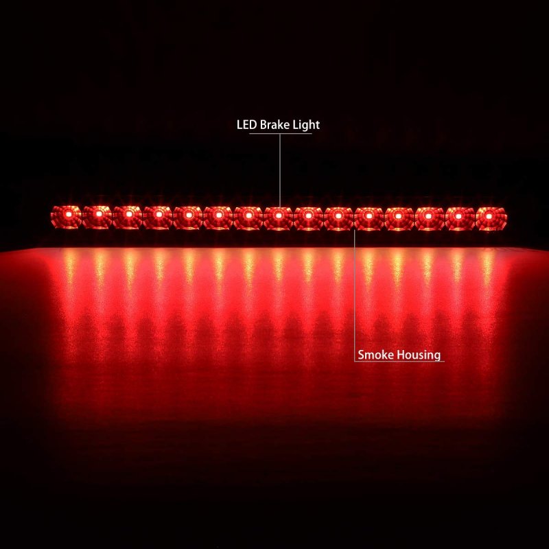 Led High Mount 3rd Brake Light Lamp Bar Assembly For 01-04 Nissan Pathfinder And 01-03 Infiniti Qx4 Black Smoke Housing