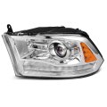Left Headlight Assembly For Dodge Ram 1500 2500 3500 2016 2018 Chrome Housing Amber Reflector Front Exterior Lamp Ch2502290