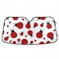 Red Ladybugs Windshield Sun Shade Blocks Uv Rays Visor Protector Accordion Folding Reflector Auto Sunshade For Car Truck Suv To
