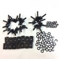 Httmt Mt215-010- Motorcycle Spike Fairing Bolts Kit Compatible With 2000-2001 Yzf-r1 Black