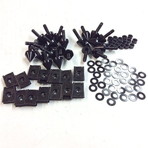 Motorcycle Spike Fairing Bolts Kit For 2000 2001 Yzf R1 Billet Aluminum Hardware Set Black