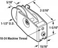 Prime-line D 1556 Sliding Door Roller Assembly 1-1 2 In Plastic Wheel Steel Ball Bearing Single Pack