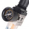Mallofusa 1 4 Air Inlet Pressure Regulator With Water Trap Filter Control Gauge
