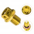 Gift2u M12 Magnetic Oil Drain Bolt Plug Sump Nut For All Vehicles 12x1 5 Threaded Yellow