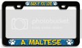 Bark If You Love A Maltese Dogs Pets 3d Metal License Plate Frame Universal Fit Heavy Duty Steel Tag Holder For Suv Auto And 