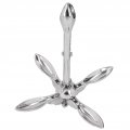 3 3lbs Foldable Grapnel Anchor 316 Stainless Steel Boat Suitable For Use In Ponds Rivers Lakes Or Oceans