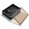 Ipick Image For Chevrolet Camaro Zl1 Black Real Carbon Fiber Blade Style With Leather Strap Key Chain Keychain Official