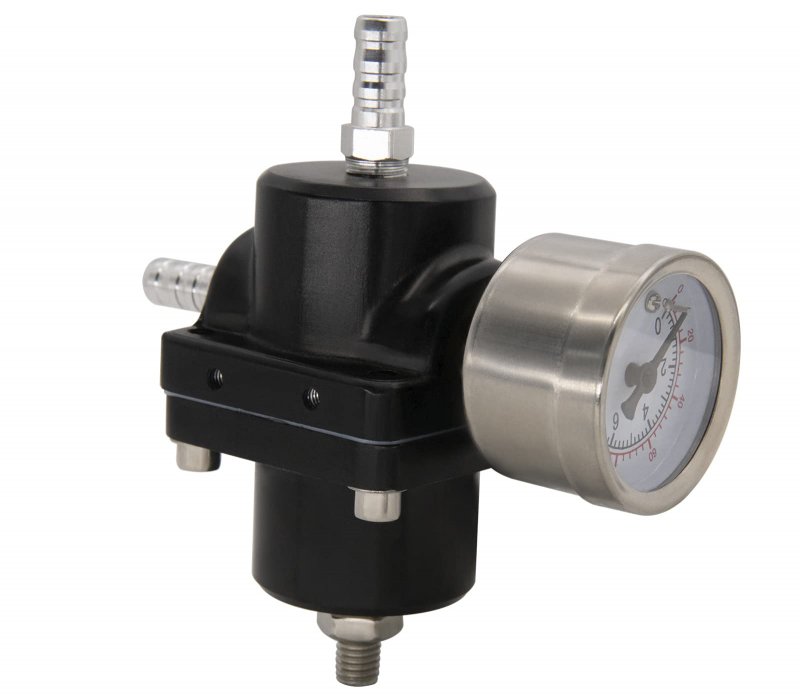 0-140 Psi Adjustable Universal Fuel Pressure Regulator Aluminum Gas Oil Injection Kit With Gauge An6-6an Line Hoses Install