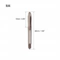 Uxcell Metric Hand Tap M4 Thread 0 7 Pitch 3 Straight Flutes H2 Alloy Tool Steel Bottom Er Screw Tap Set Tapping Tools For