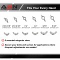 Abn Wing Nut Assortment Set 150pc Standard Sae Steel Wall Anchors Nuts For 3 16in 1 4in And 5 Bolts