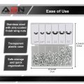 Abn Wing Nut Assortment Set 150pc Standard Sae Steel Wall Anchors Nuts For 3 16in 1 4in And 5 Bolts