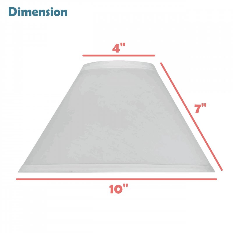 Aspen Creative 58753a Empire Uno Lamp Shade Red 4 Top X 10 Bottom 7 Slant Height Slip 33mm