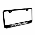 Au-tomotive Gold Laser Etched Logo Stainless Steel License Plate Frame For Jeep Renegade Black