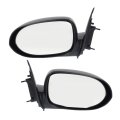 Door Mirrors For Dodge Caliber 2007 2012 Driver And Passenger Side Pair Manual Adjust Non-heated Textured Black Non-folding 