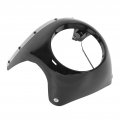 Motorcycle Windscreen Windshield Headlight Fairing 7 Inch Universal Rounds Motorbike Headlight Cover Bright Black And