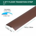 Uxcell Floor Edging Trim Strip Self Adhesive Carpet To Tile Transition For Doorway Edge Height Less Than 3mm 0 12 Coffee 9 84ft