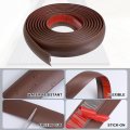 Uxcell Floor Edging Trim Strip Self Adhesive Carpet To Tile Transition For Doorway Edge Height Less Than 3mm 0 12 Coffee 9 84ft