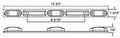 Radiant Kl-15115r Red Led Sealed Identification Light Bar
