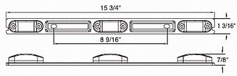 Radiant Kl-15115r Red Led Sealed Identification Light Bar