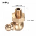 Uxcell Brass 90 Degree Grease Fitting M6 X 1mm Thread Hydraulic Accessories 10pcs