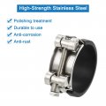 Uxcell 4pcs T-bolt Hose Clamp Working Range 48-51mm Rubber Cushioned Intake Intercooler Clamps Adjustable Tube For Tubes Pipes