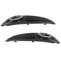 G-plus Front Bumper Fog Light Grille Grill Cover Pair Compatible With Audi A4 2009 2010 2011 8kd807681 8kd807682