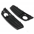 G-plus Front Bumper Fog Light Grille Grill Cover Pair Compatible With Audi A4 2009 2010 2011 8kd807681 8kd807682