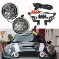 Nslumo Mini Led Rally Lights Daytime Running With Halo Ring For R50 R52 R53 Cooper 2001-2006 Super Bright Drl Driving Lamp 
