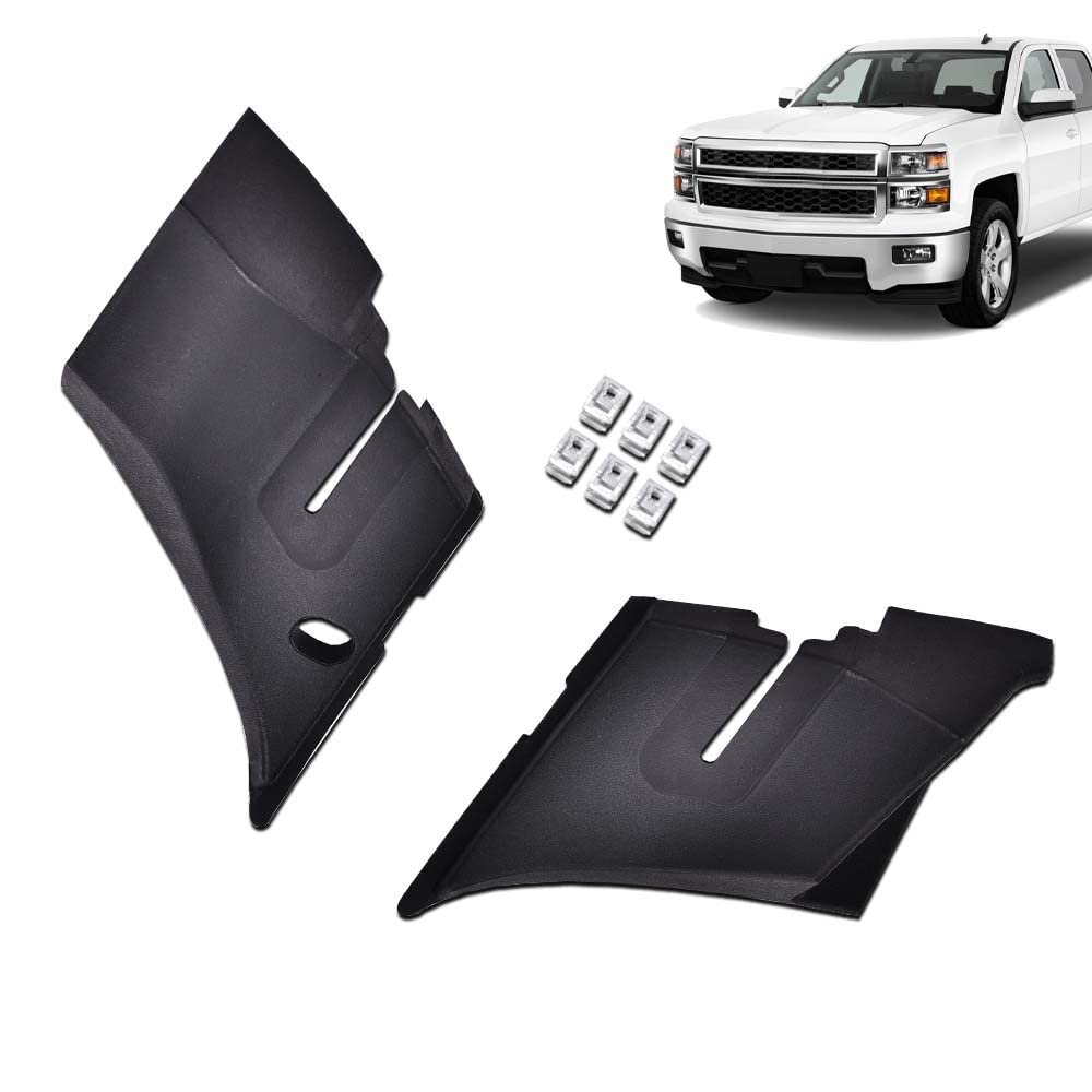 Windshield Wiper Cowl End Panel For 2007 2013 Chevy Silverado 1500 2500 3500 Black Abs Plastic 1 Pair Reference Part 15946001