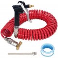 Truck Cab Air Seat Blow Gun Kit Heavy Duty Cleaning With 9 Meter Long Coil And 2 Interchangeable Nozzle Tips Duster 