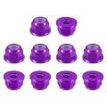 Nylon Insert Hex Lock Nuts 10pcs M2 5 X 0 45mm Aluminum Alloy Self-locking Anodizing Flange Nut For Fasteners Purple 