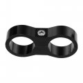 X Autohaux 3pcs Aluminum Alloy An12 Car Hose Separator Clamp Fuel Line Connector For Oil Black