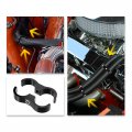3pcs Aluminum Alloy An12 Car Hose Separator Clamp Fuel Line Connector For Oil Black