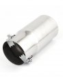 58mm Inlet Dia 14 5cm Long Screw Fix Metallic Straight Exhaust Muffler