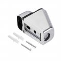 Uxcell Glass Shelf Bracket Wall Mount Adjustable Zinc Alloy Bright Chrome Support For 3-18mm Thickness 4pcs