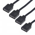 Uxcell Argb Splitter Cable With 3p Connector For 5050528 Led 1 To 3 Female 30cm 3 Set