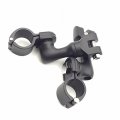 Black Short Angled Adjustable Highway Peg Mounting Kit For Bike With 1 Inch 25mm Front Engine Guard Frame Tube V-star Roadstar 
