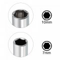 Uxcell 1 4-inch Drive By 10mm Shallow 7mm Deep Socket Set Of 6 Pcs Metric 6-point Cr-v Steel