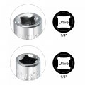 Uxcell 1 4-inch Drive By 10mm Shallow 7mm Deep Socket Set Of 6 Pcs Metric 6-point Cr-v Steel
