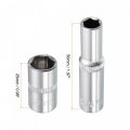 Uxcell 1 4-inch Drive By 10mm Shallow 7mm Deep Socket Set Of 6 Pcs Metric 6-point Cr-v Steel