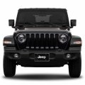 Jeep 3d Logo On Pattern Black Solid Aluminum Metal License Plate