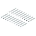 20pcs M7x60mm Hex Socket Countersunk Head Self Tapping Connecting Screws Carbon Steel Furniture Confirmat Screw Silver 