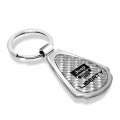 Ipick Image Made Clear Dome Real Silver Carbon Fiber Chrome Metal Teardrop Key Chain With Logo For Jeep Liberty