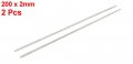 Uxcell 2pcs 2mm Dia Diy Model Stainless Steel Round Rod Bar 200mm Long