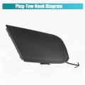 Uxcell 1 Pair Car Front Left Right Bumper Tow Hook Cover Towing Eye Cap For Lexus Ct200h 2014-2017 No 5212776904 5212876904