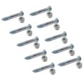 The Rop Shop 10-pack Shear Pin Bolt Nut For John Deere Snowblower 828d 924de 1032d 
