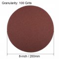 Uxcell 8 Hook And Loop Sanding Discs 100 Grit Aluminum Oxide Sandpaper For Random Orbit Sander Wood Metal Dry Polishing 10pcs