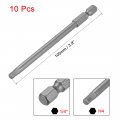 Uxcell 1 4-inch Hex Shank 100mm Length Head H4 Magnetic Screw Driver S2 Screwdriver Bits 10pcs